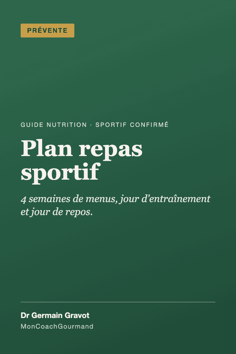 Couverture du guide Plan repas sportif de MonCoachGourmand