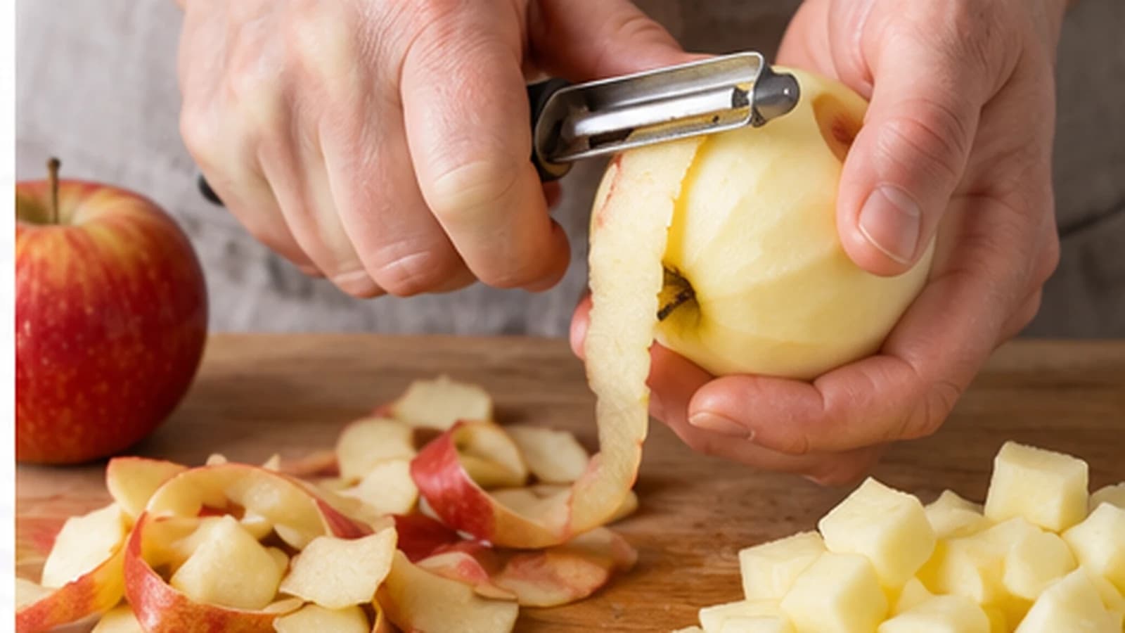 Etape 1 : Préparer les pommes — Compote pomme cannelle chia sans sucre ajouté
