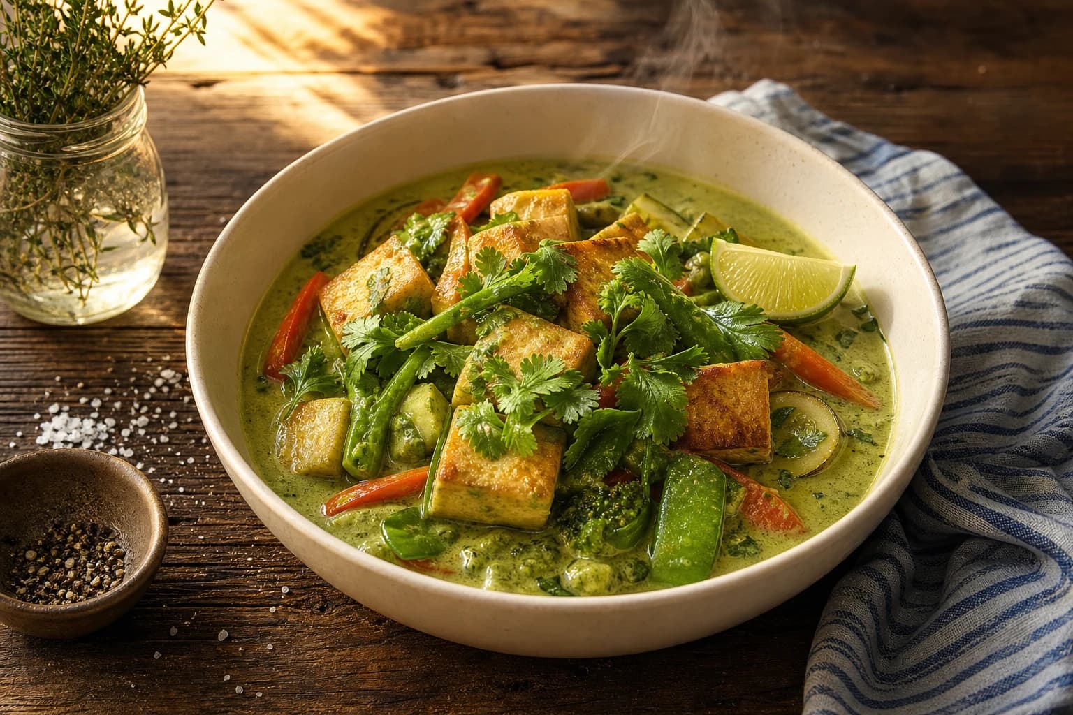 Curry thaï vert tofu : crémeux et léger