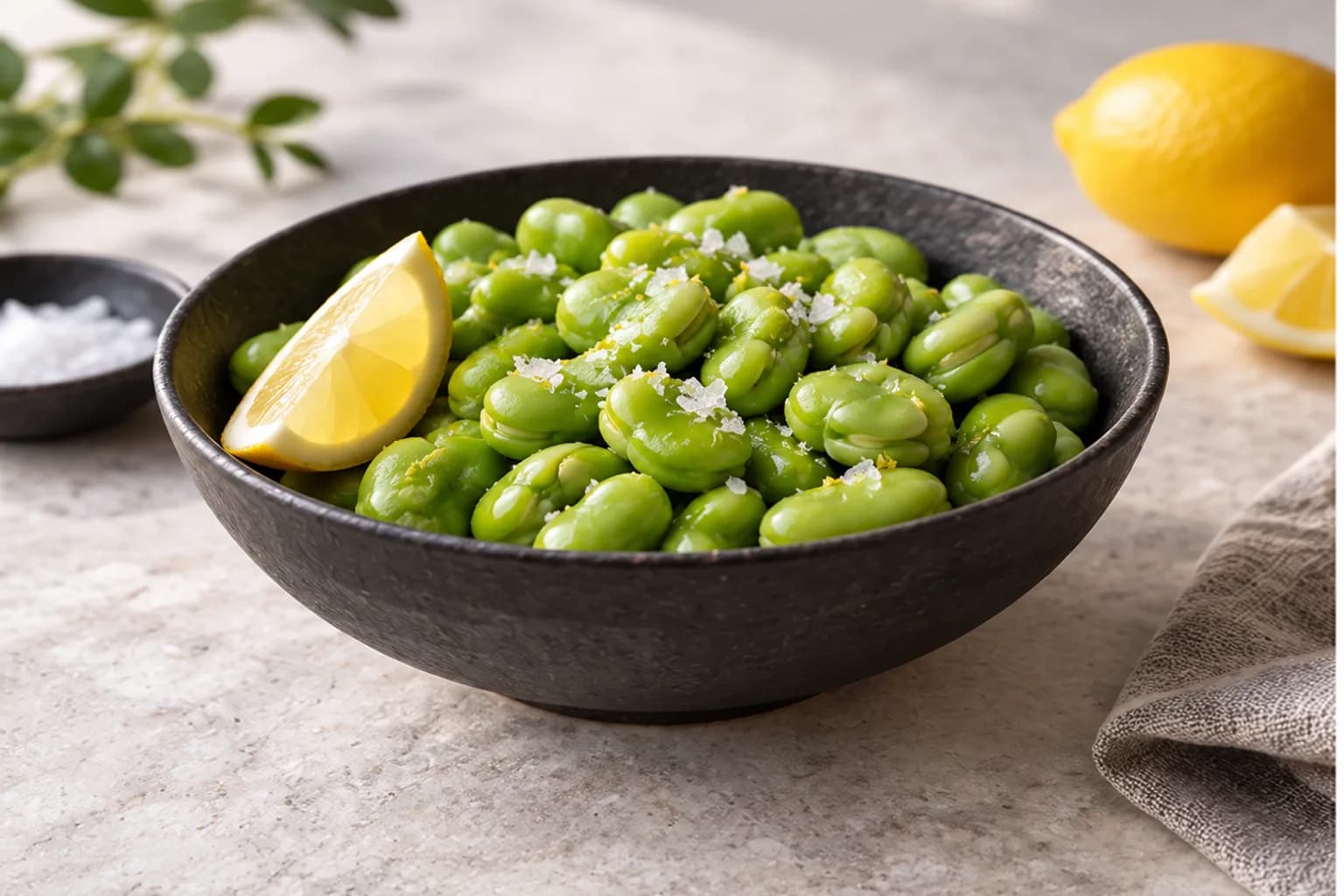 Étape 2 : Installer la cuisson vapeur — Fèves vapeur au sel et citron