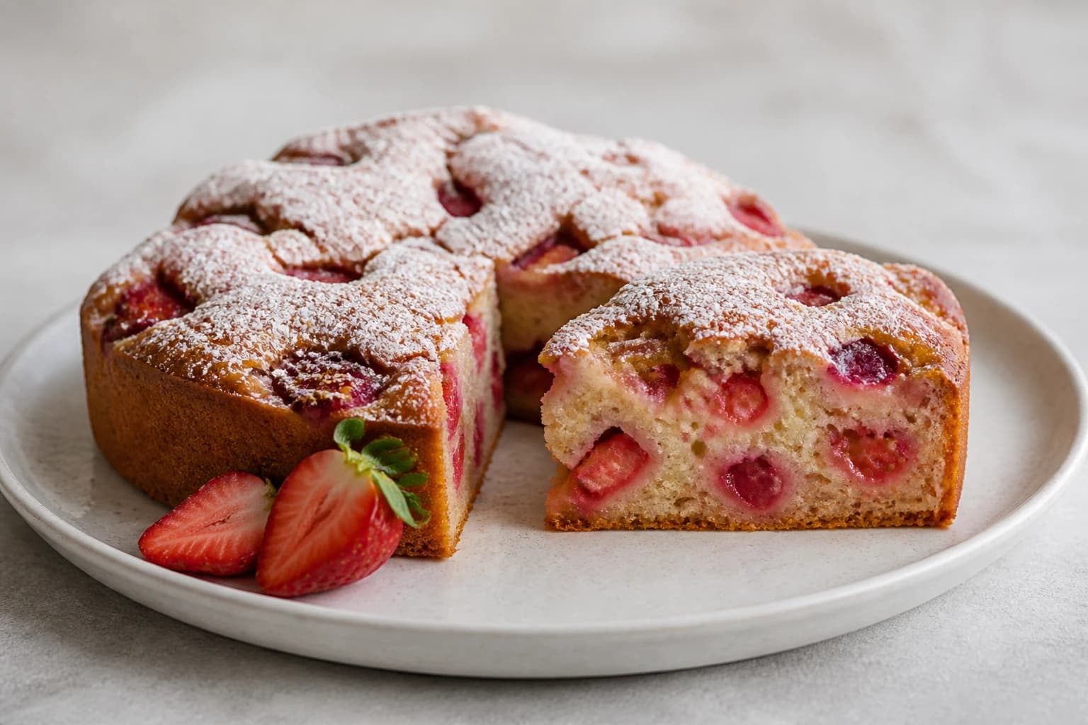 Gâteau au yaourt aux fraises