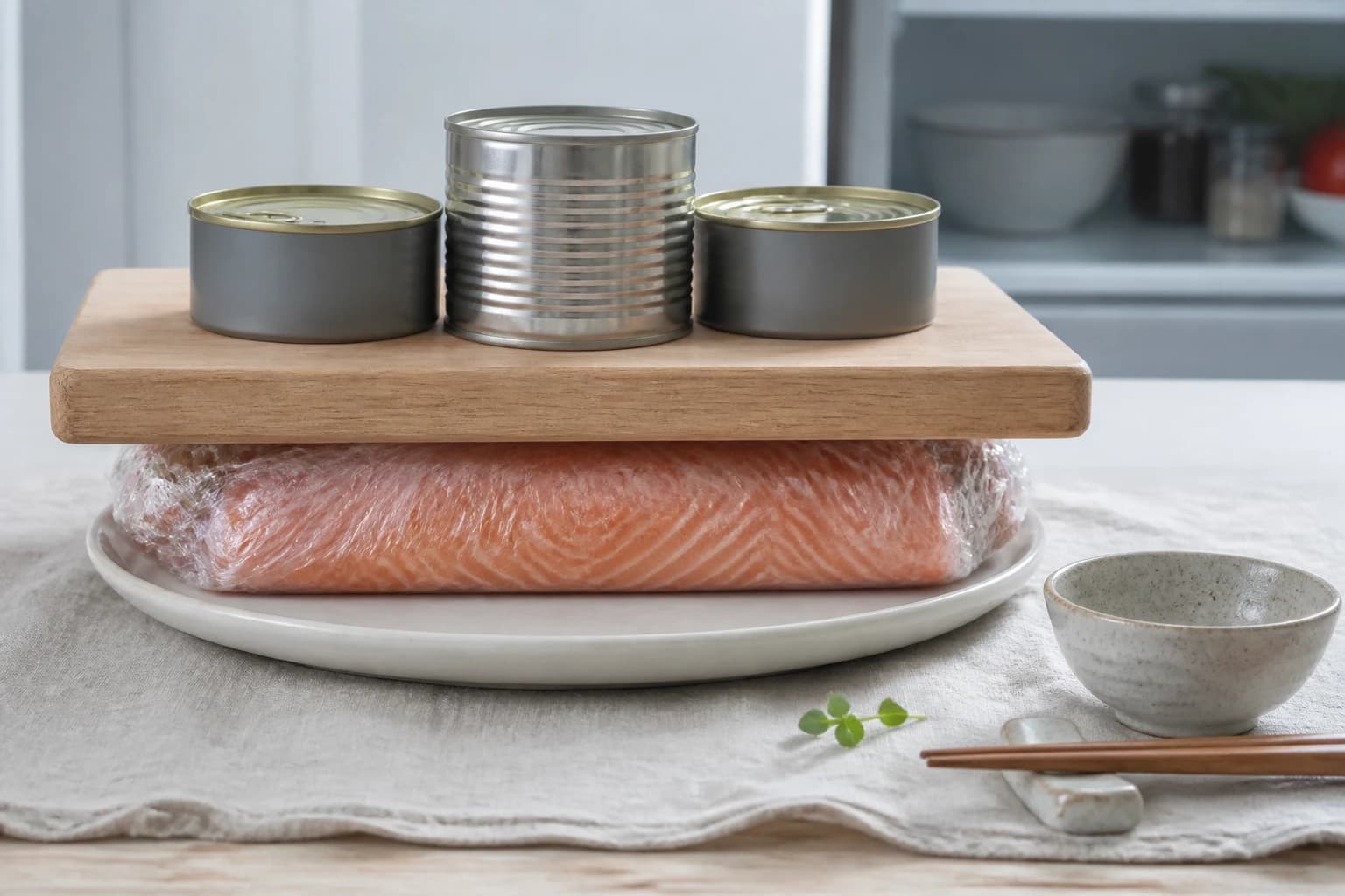 Etape 3 : Emballage et presse au réfrigérateur — Gravlax saumon betterave : la recette maison