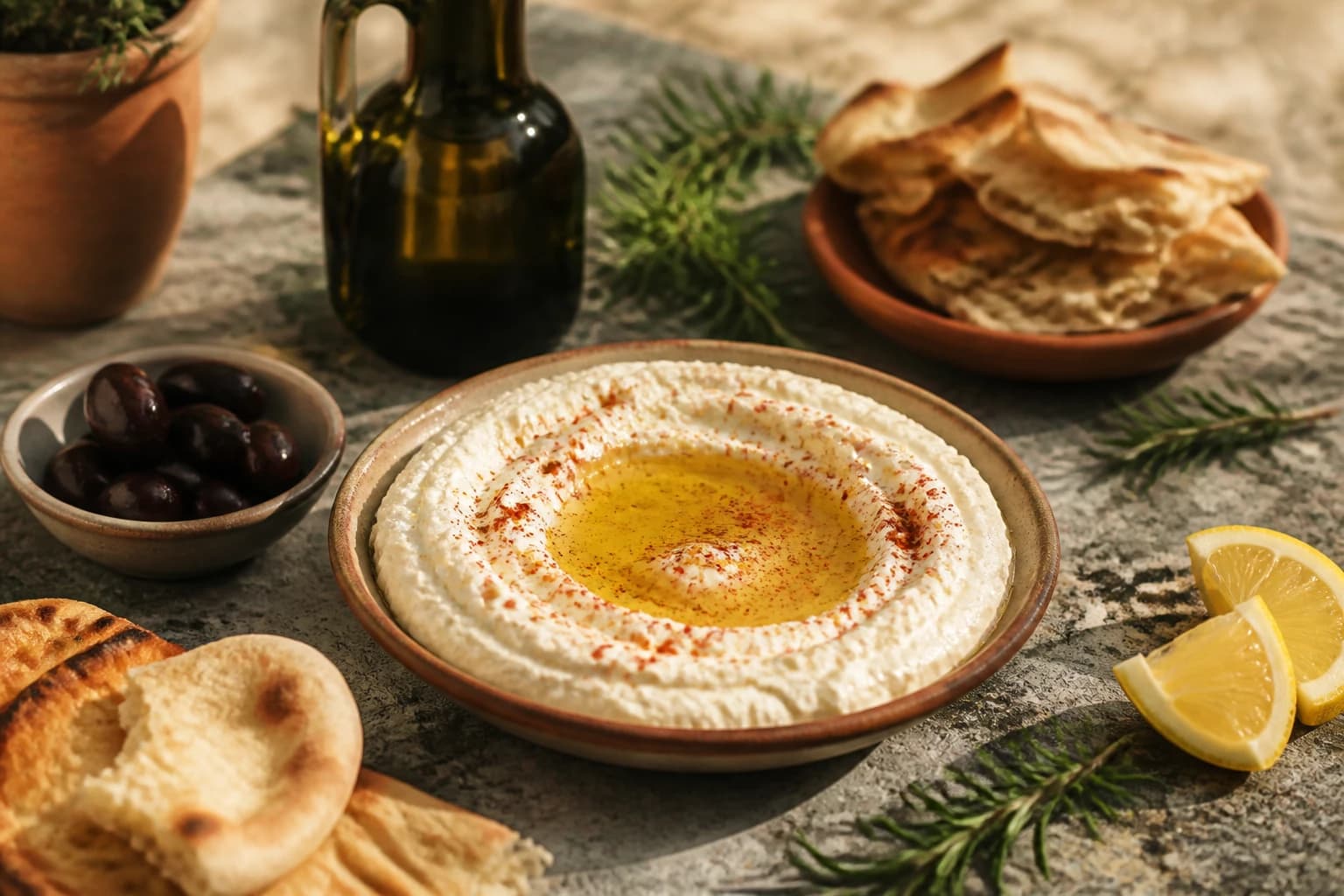 Etape 4 : Dresser et servir — Htipiti : la feta fouettée au poivron grillé et piment