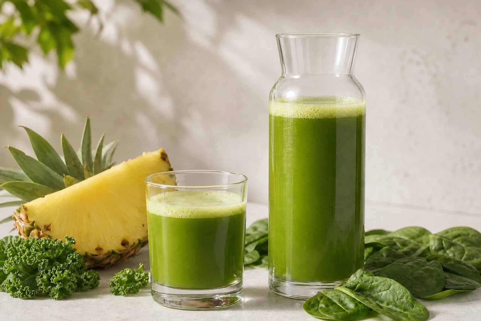Etape 2 : Préparer l'ananas et la pomme — Jus ananas kale épinards : doux et bien dosé