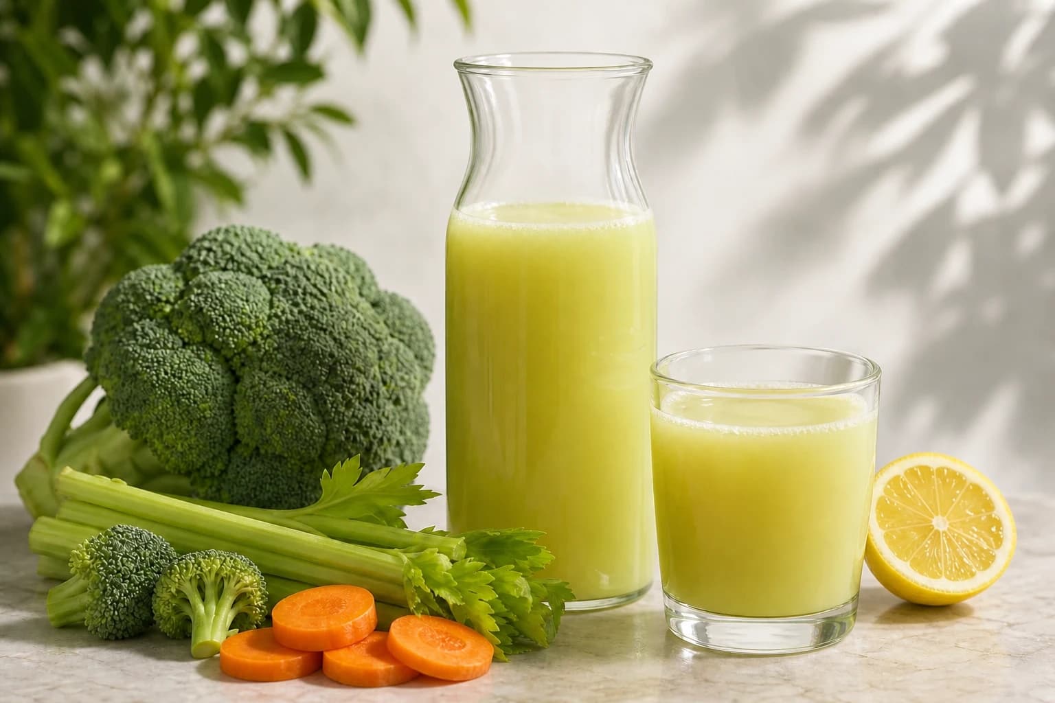 Etape 4 : Mélanger et ajuster au citron — Jus brocoli orange céleri citron : bien le doser