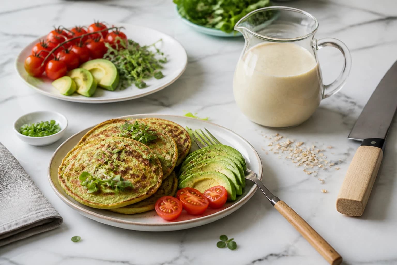 Etape 2 : Laisser reposer la pâte — Pancakes protéinés banane : 2 min au blender