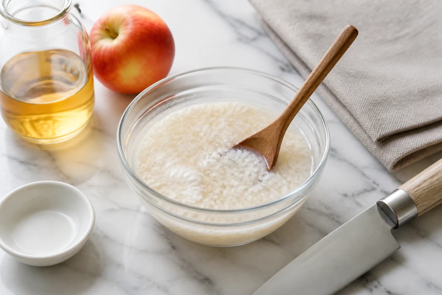 Etape 1 : Préparer le lait fermenté végétal — Pancakes sarrasin vegan : la recette bretonne sans œuf ni lait