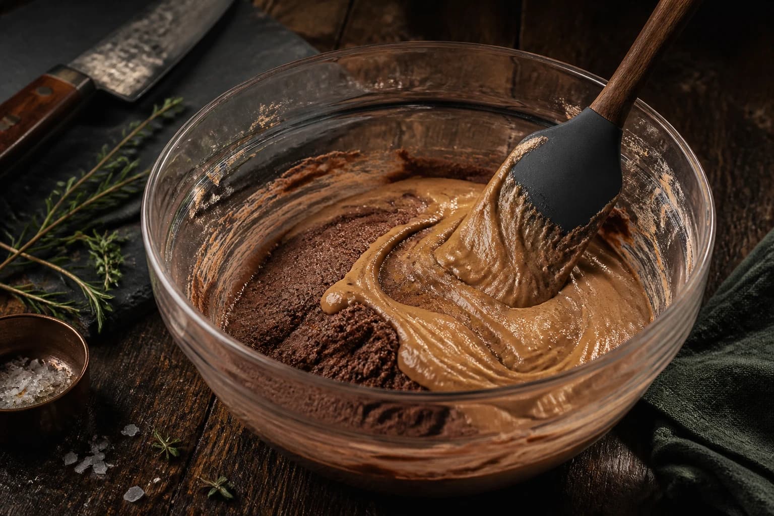 Etape 3 : Incorporer la purée de noisettes — Pâte à tartiner protéinée choco-noisette