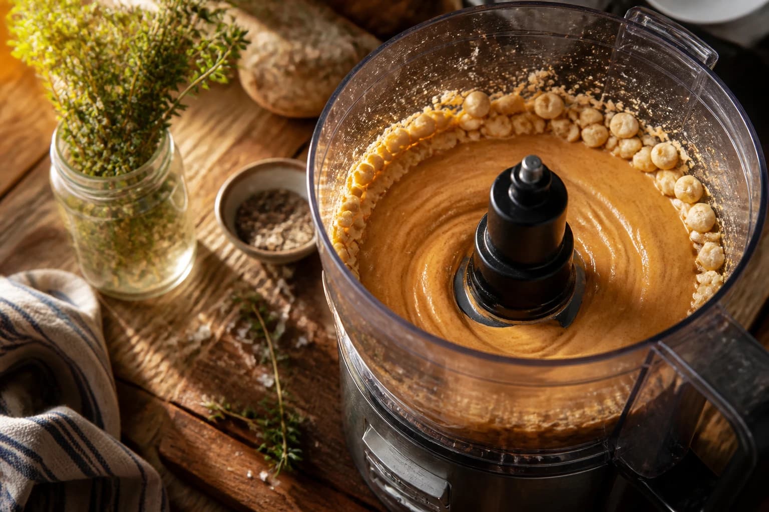 Etape 3 : Mixer pour obtenir la texture crémeuse — Purée de noisettes maison, 1 ingrédient