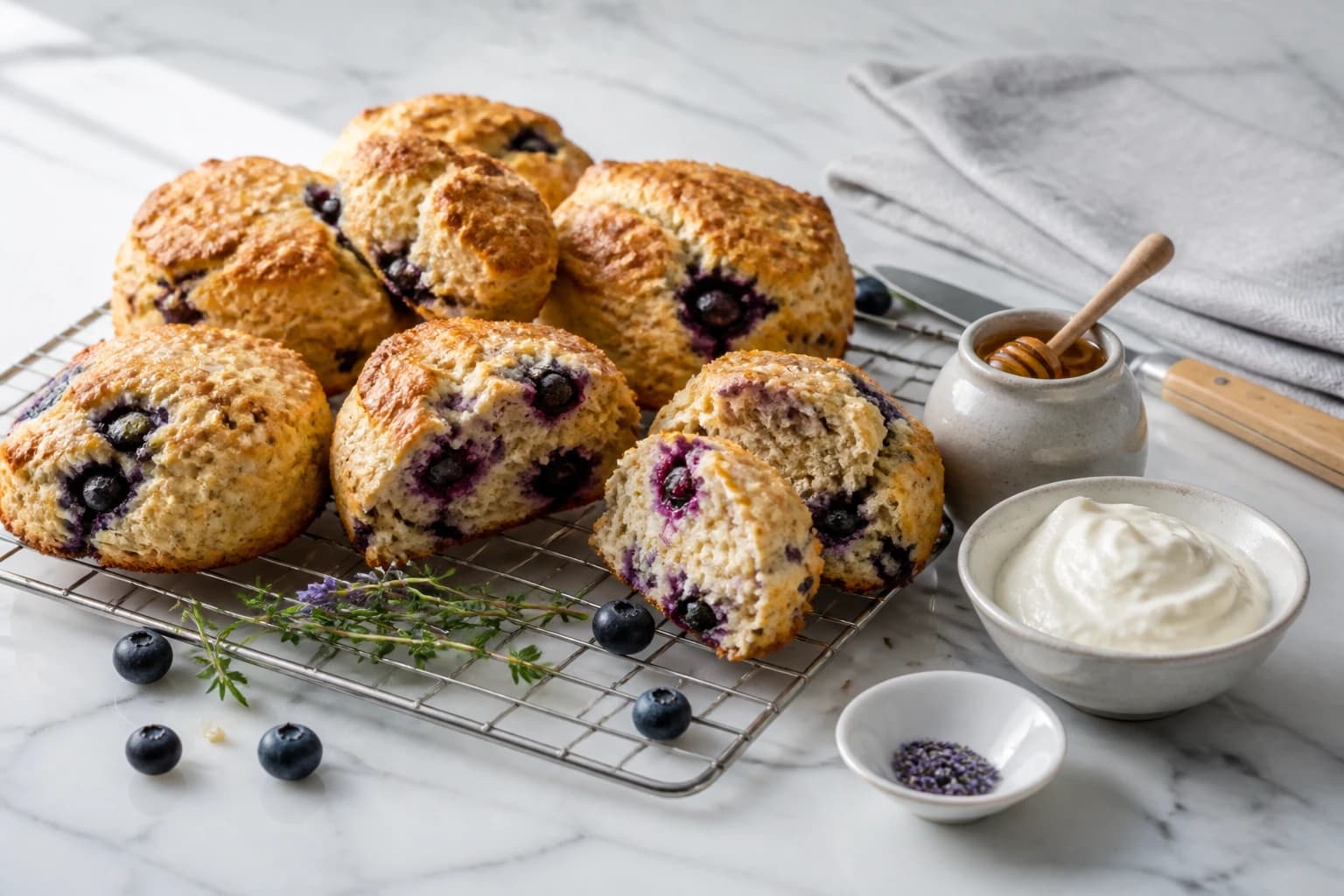 Etape 4 : Cuire et servir chauds — Scones complets myrtilles citron : le secret anglais croustillant-moelleux