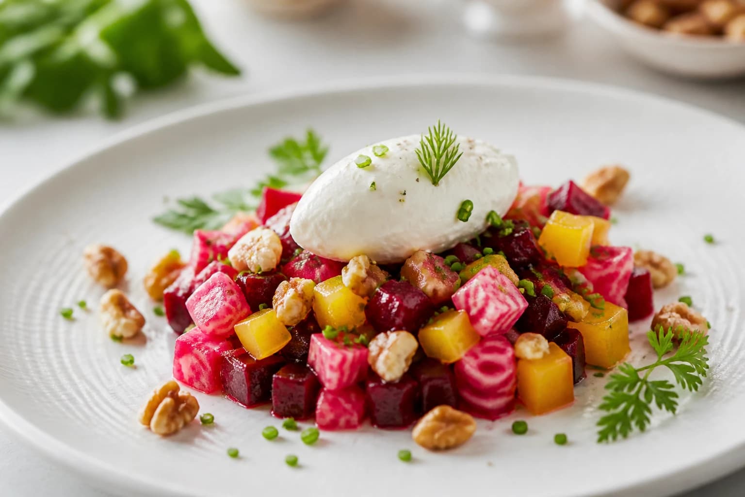 Tartare de betterave & chèvre frais