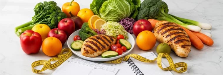 Repas equilibre avec legumes frais