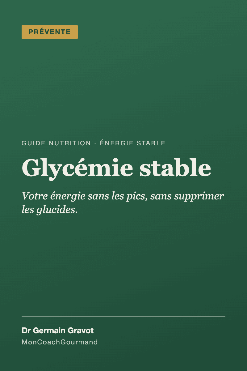 Couverture du guide Glycémie stable de MonCoachGourmand