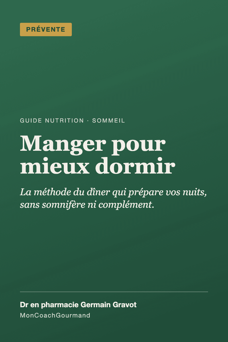 Couverture du guide Manger pour mieux dormir de MonCoachGourmand
