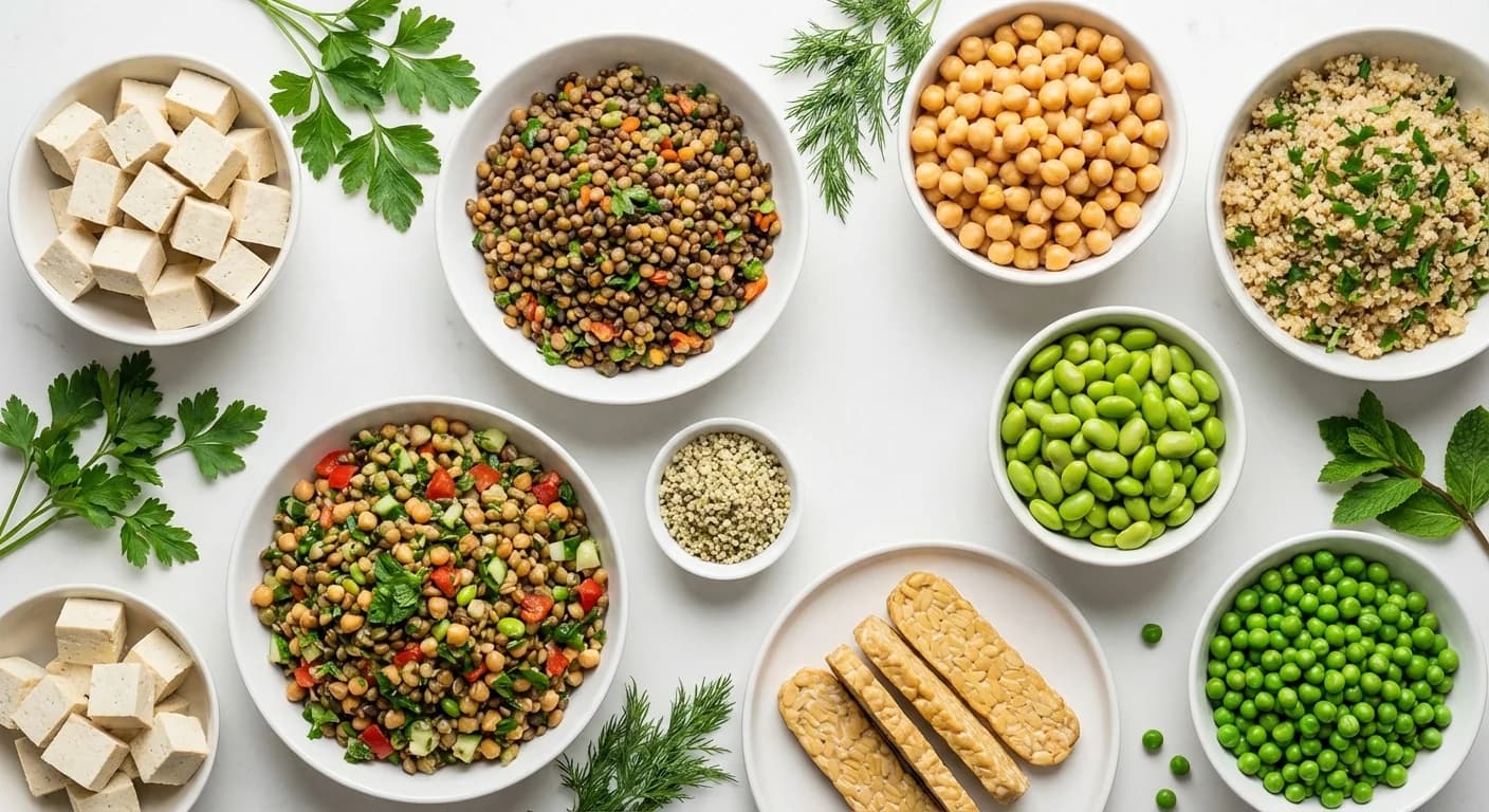 Protéines végétales : sources d'aliments complets pour santé