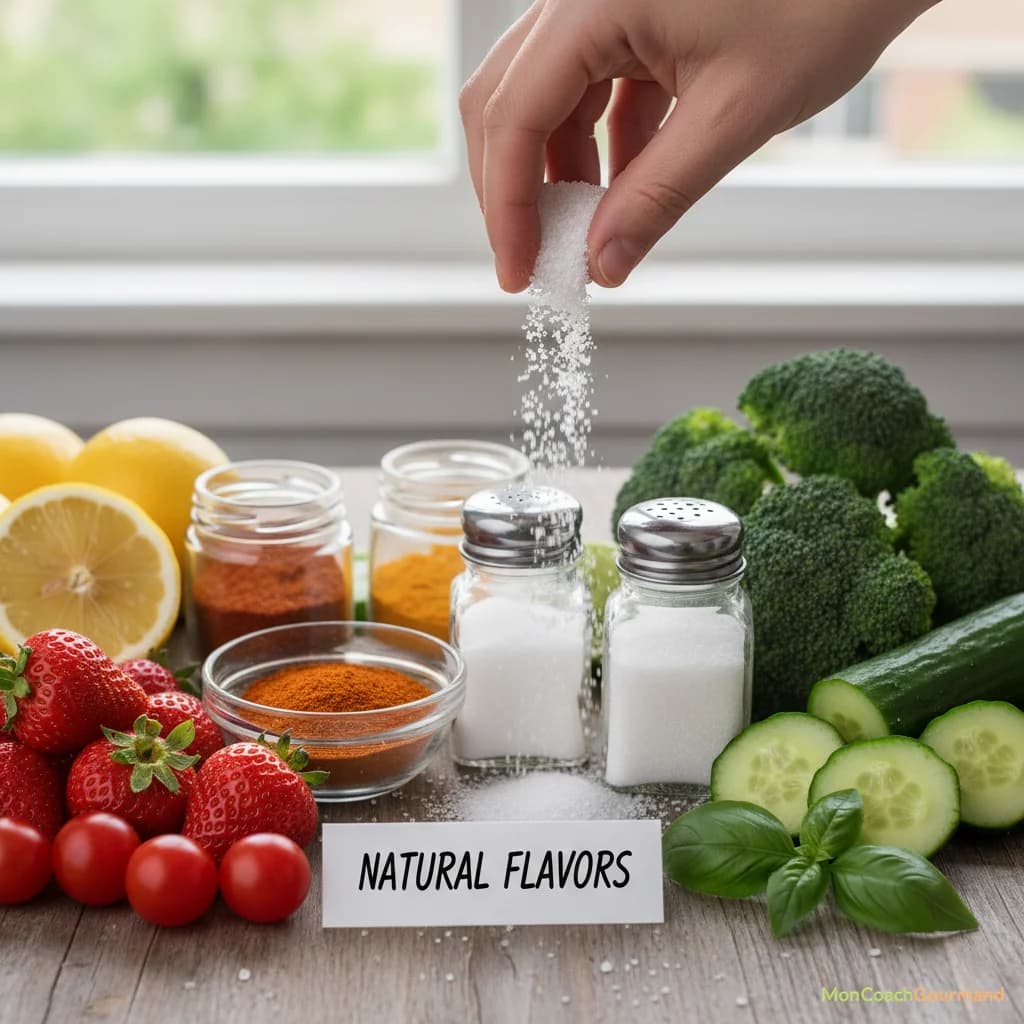Une main ajoute des noix croquantes sur un bol de céréales et de fruits frais, illustrant l'importance des textures et des saveurs naturelles.