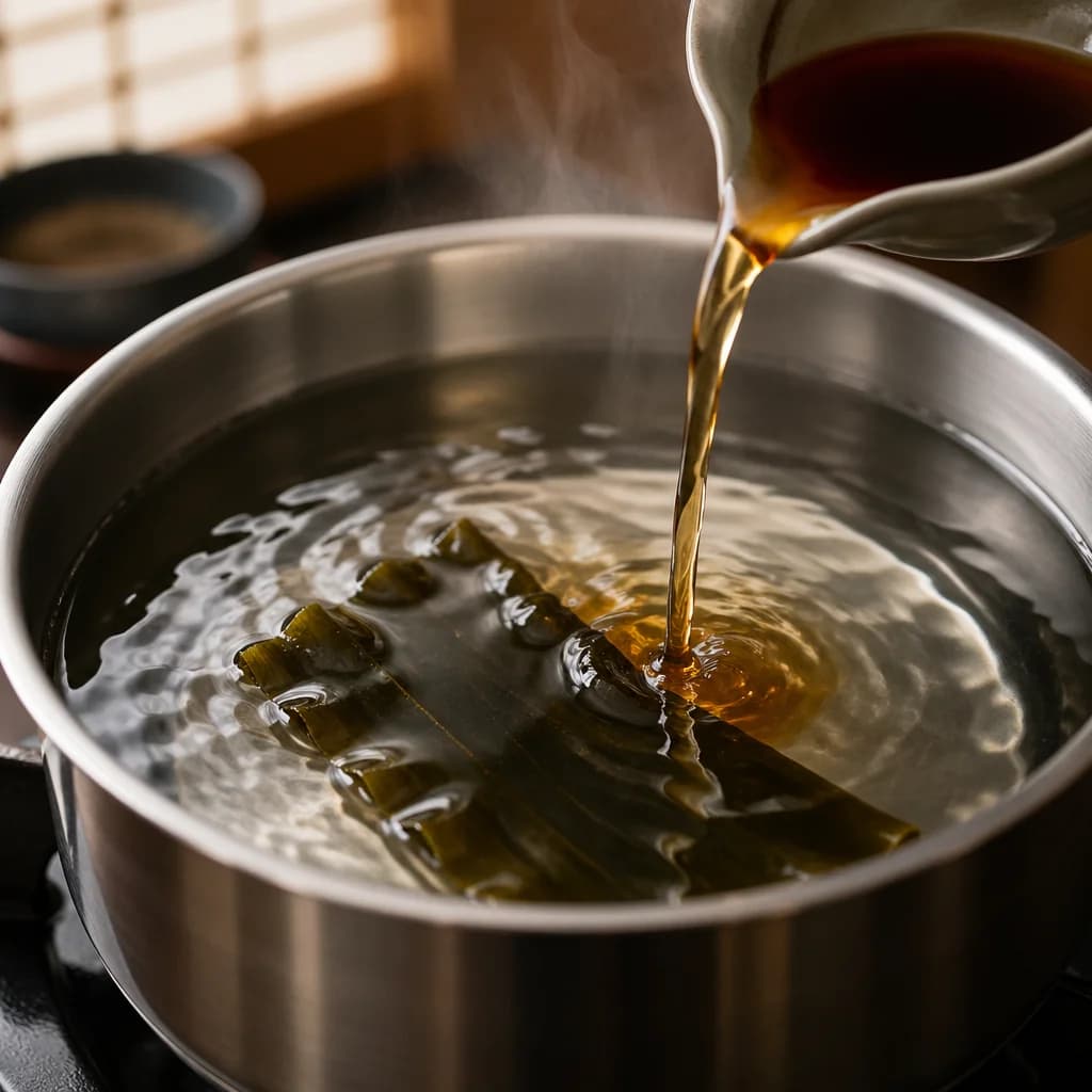 Étape 1 : Préparer le bouillon — Bol japonais soba au sésame