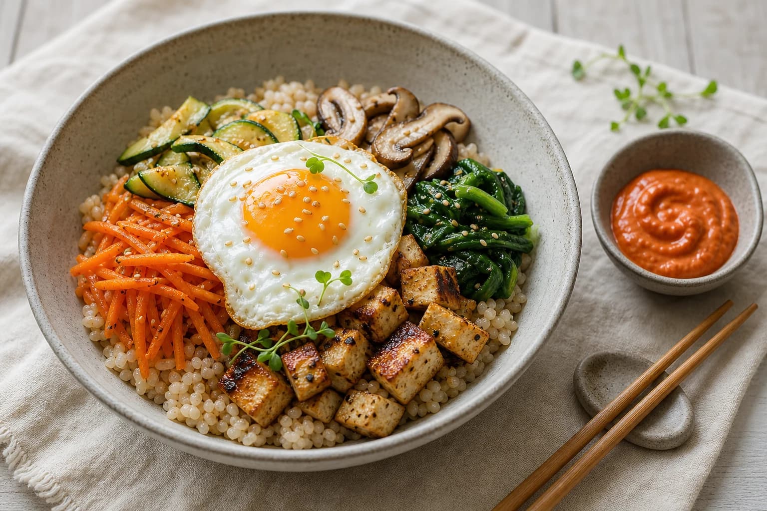 Bibimbap coréen léger & coloré