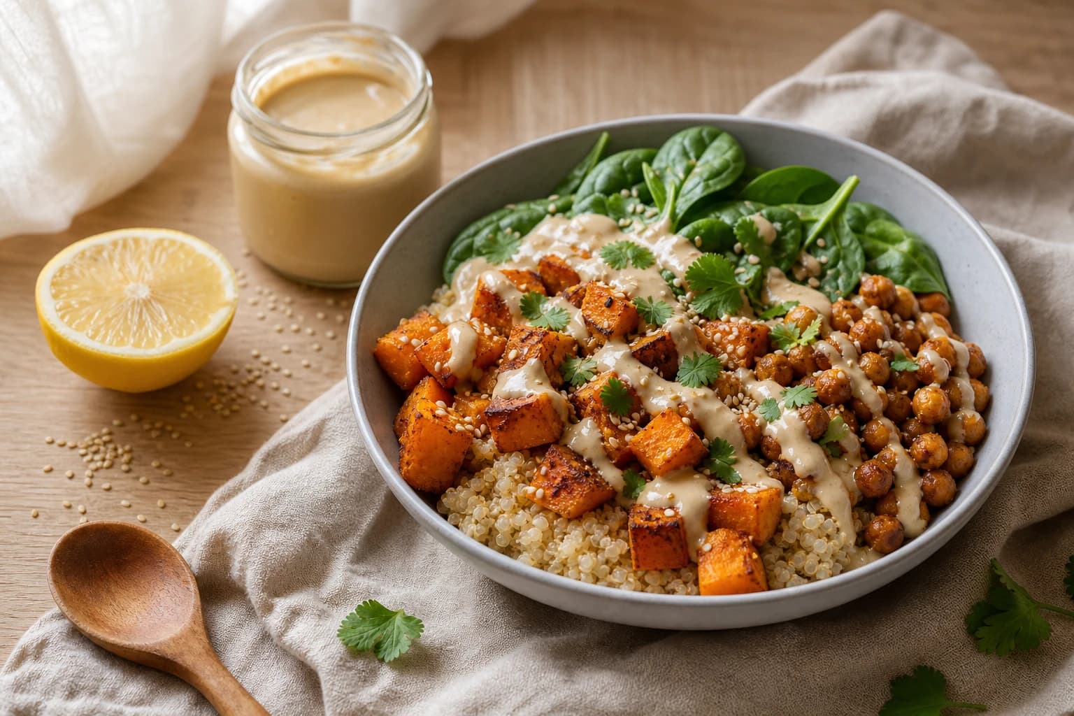 Bowl patate douce & pois chiches