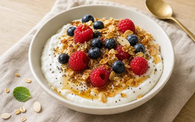 Bowl skyr, fruits rouges & granola