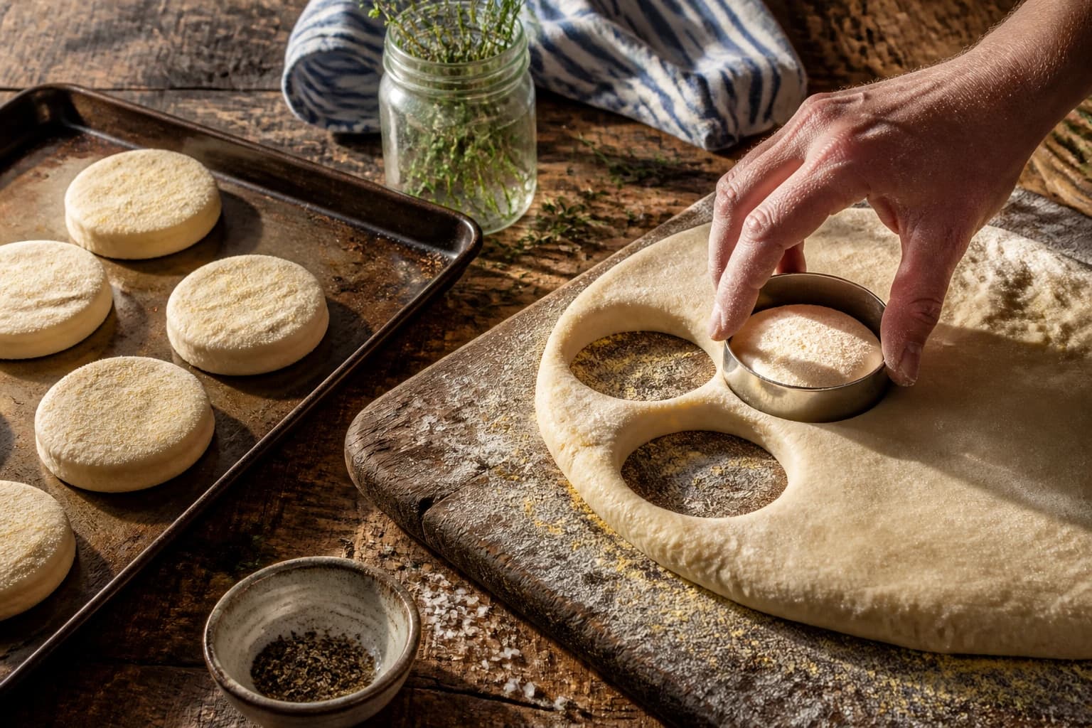 Etape 3 : Façonner les muffins — English muffins maison : 5 étapes pour réussir