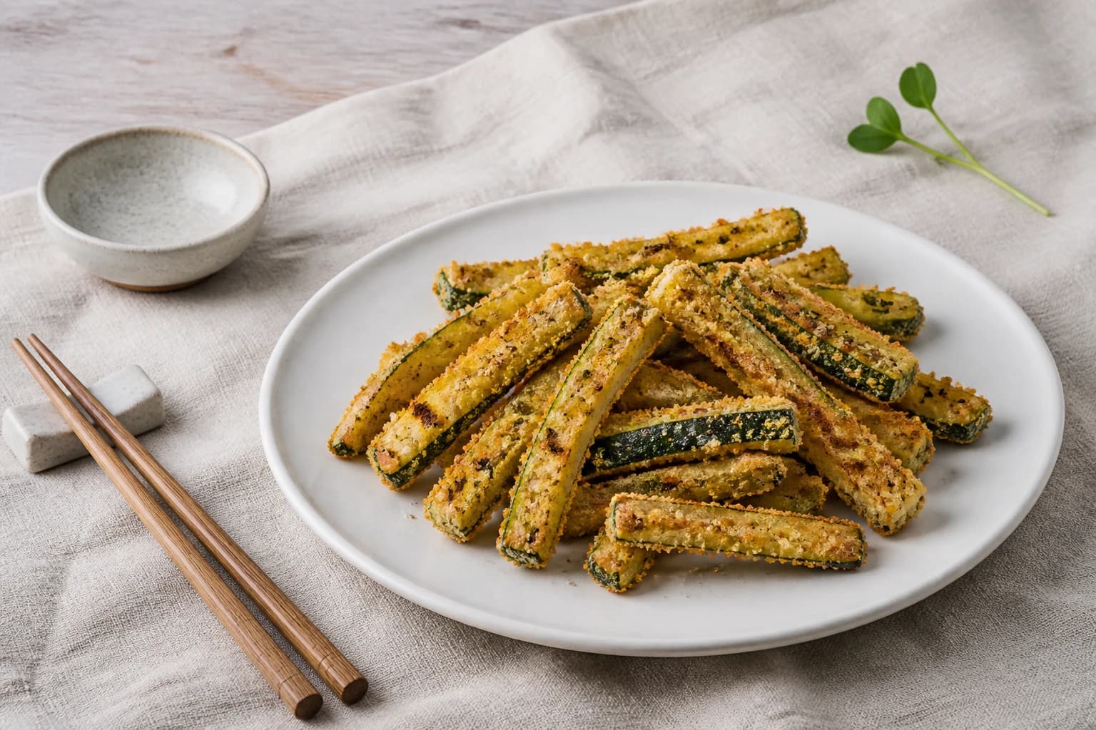 Etape 4 : Cuire jusqu'à belle coloration — Frites de courgettes au four panées légères et dorées