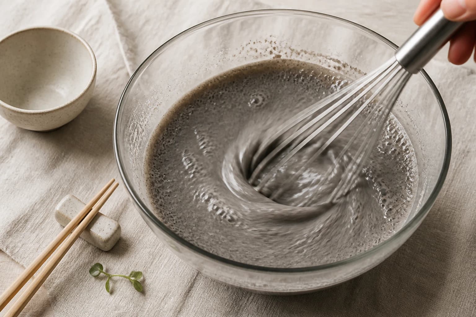 Etape 1 : Préparer la pâte à galettes — Galette de sarrasin oeuf épinards chèvre
