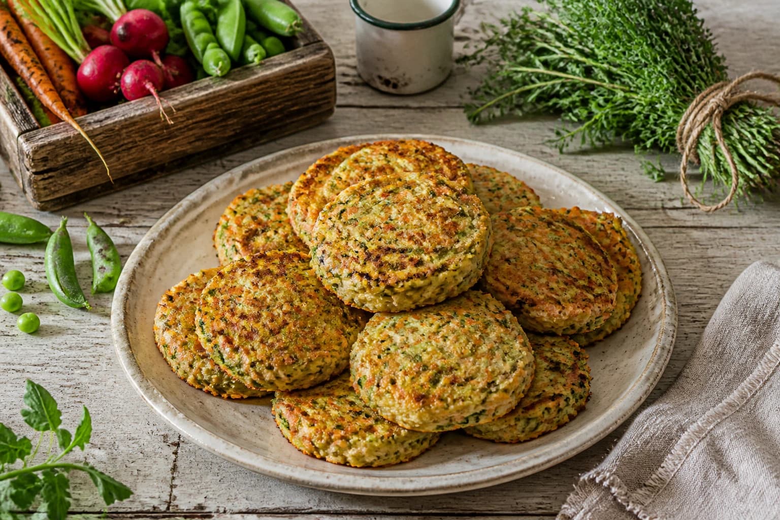 Etape 2 : Préparer l'appareil à l'avoine — Galettes de flocons d'avoine salées aux légumes