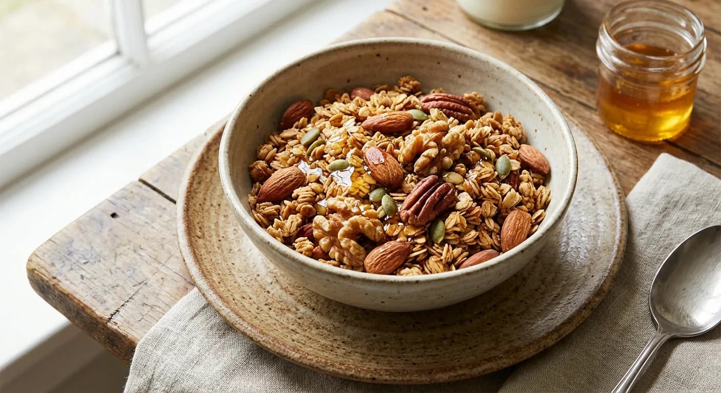 Granola maison croustillant aux noix