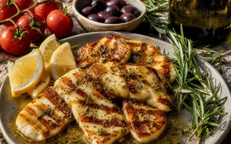Halloumi grillé doré et fondant, fromage chypriote grillé à la poêle en 10 minutes