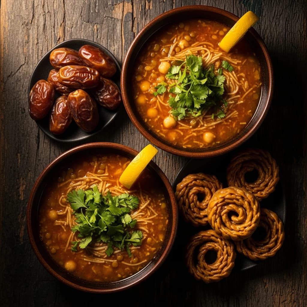 Etape 5 : Finaliser et servir à l'iftar — Harira marocaine légère (210 kcal, 45 min)