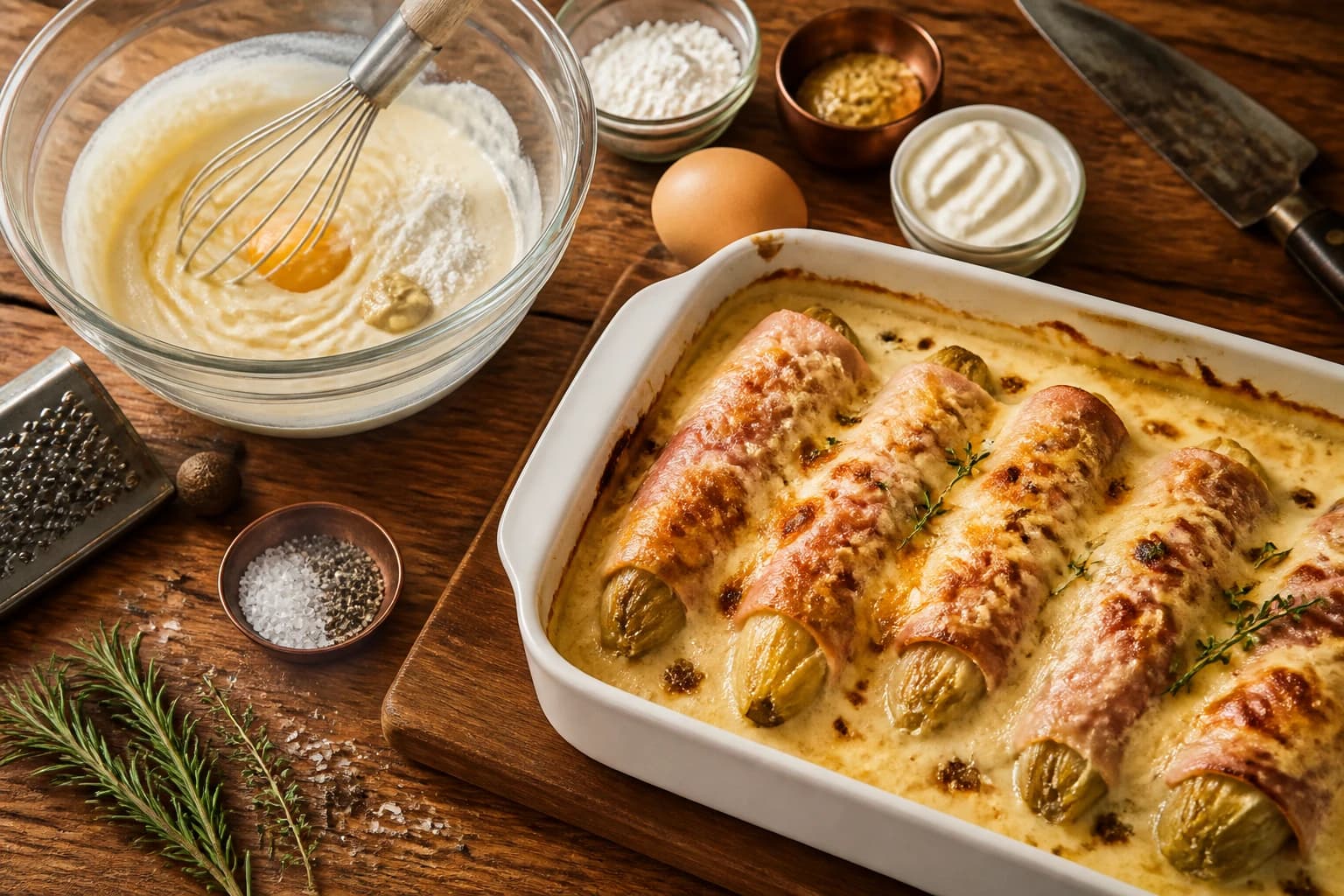 Etape 2 : Préparer l'appareil au fromage blanc — Endives au jambon sans béchamel, ultra fondantes