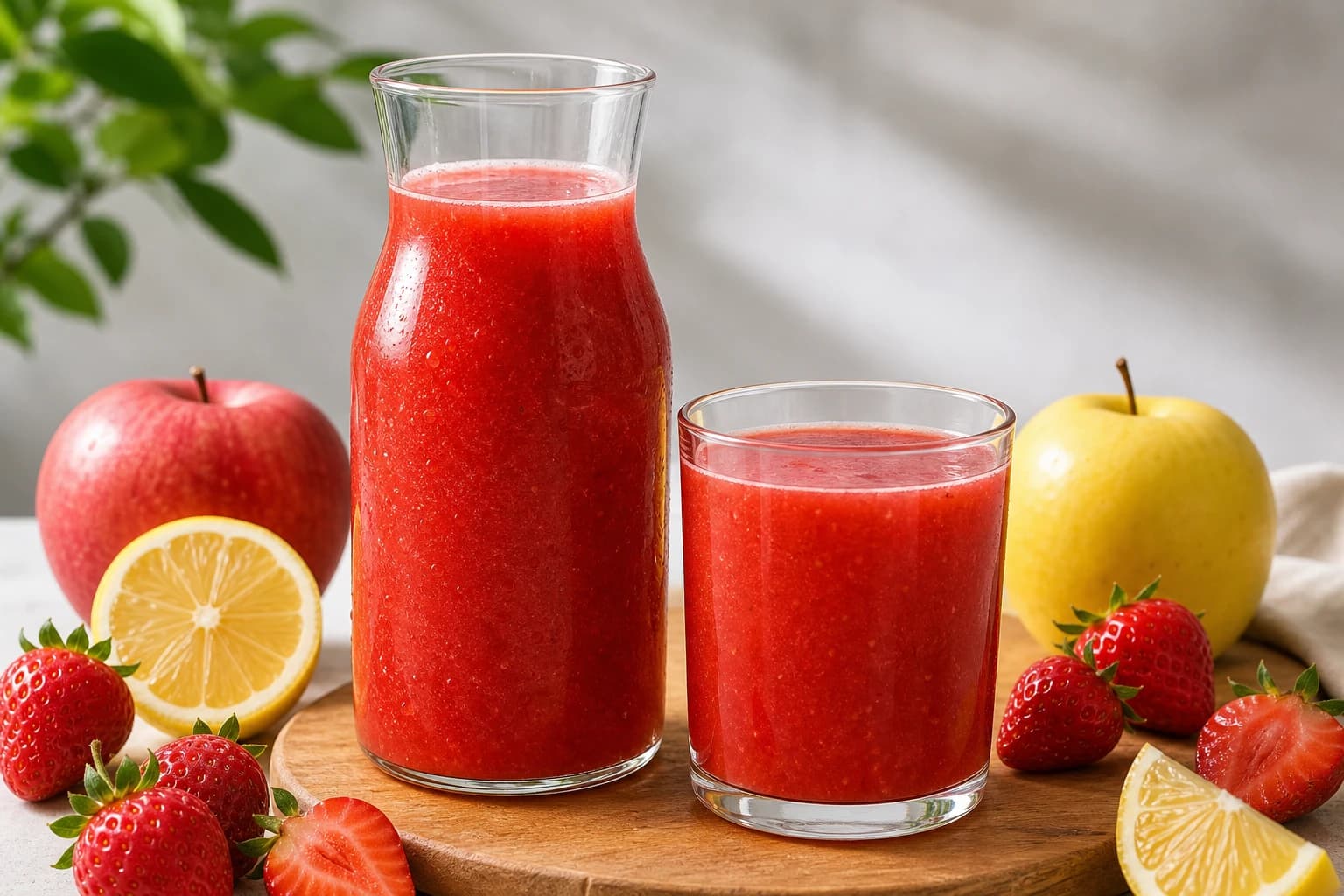 Jus fraise pomme citron : 3 équilibres
