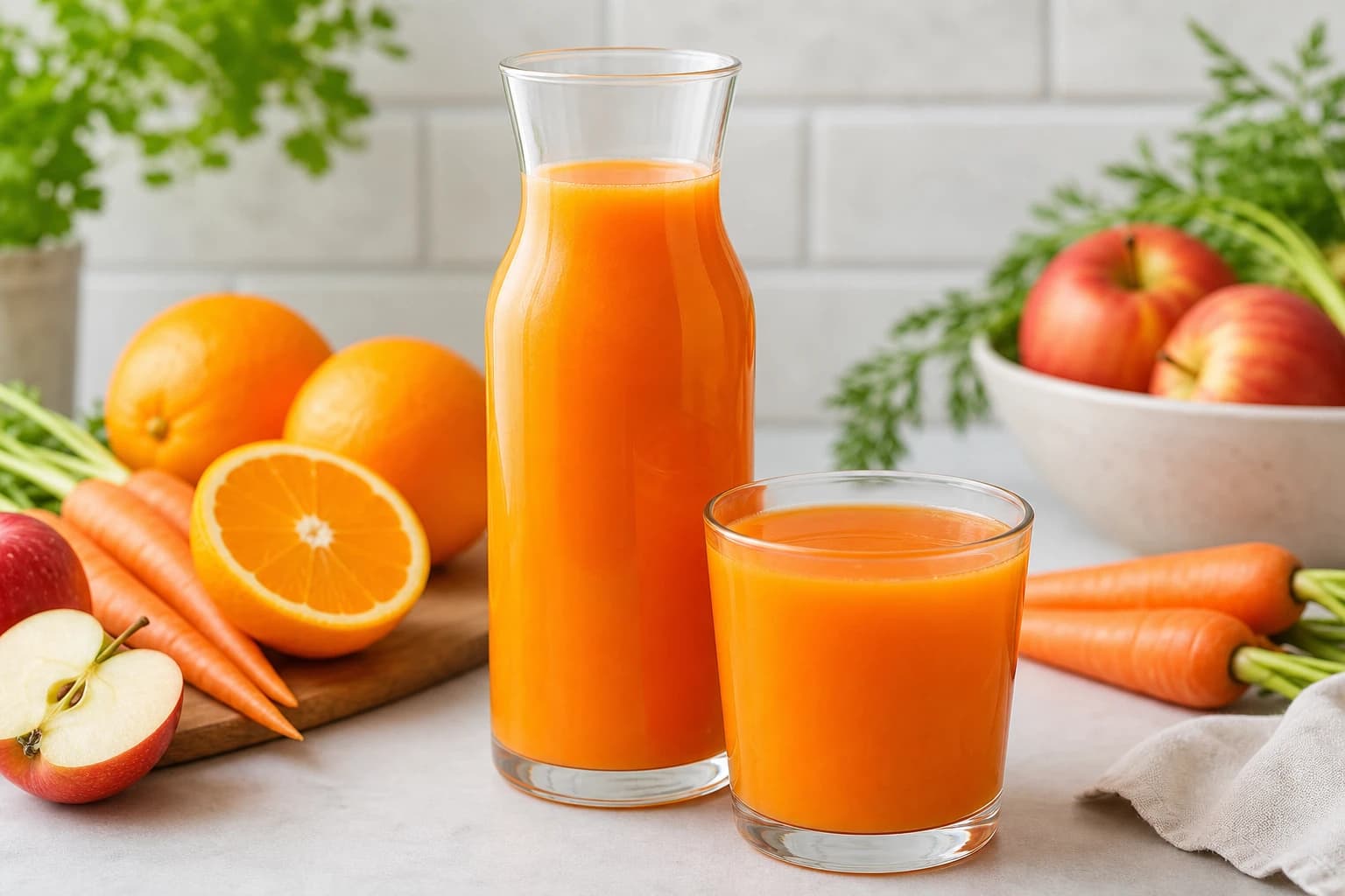 Jus orange carotte pomme : 3 réglages