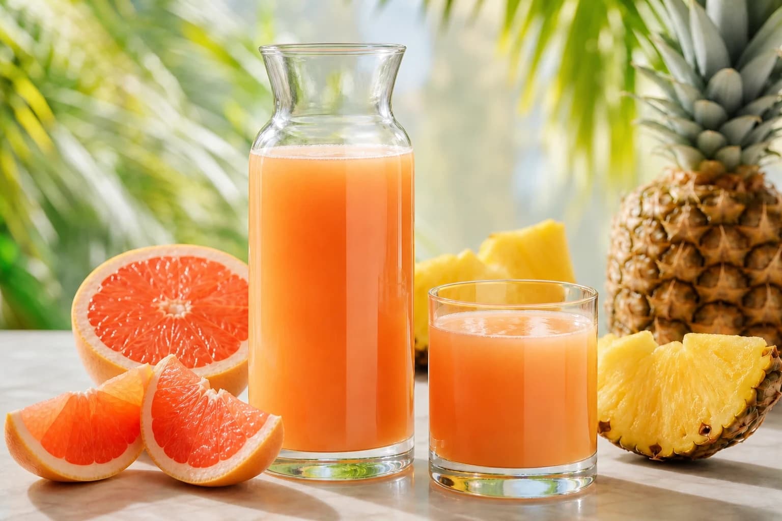 Etape 3 : Extraire en alternant les fruits — Jus pamplemousse ananas : doux, frais et bien dosé