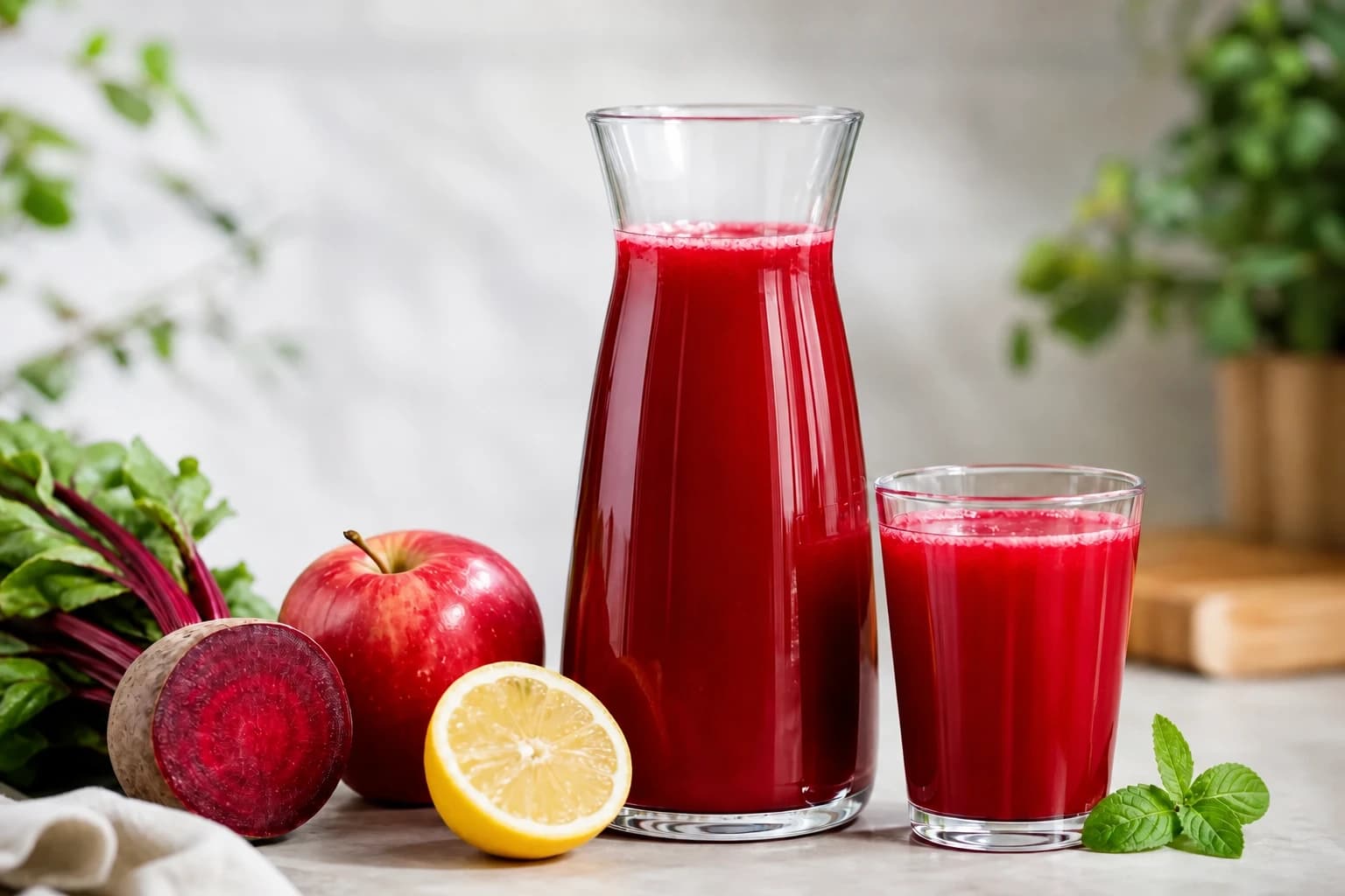 Etape 4 : Mélanger et ajuster avec le citron — Jus pomme betterave citron : dosage et méthode