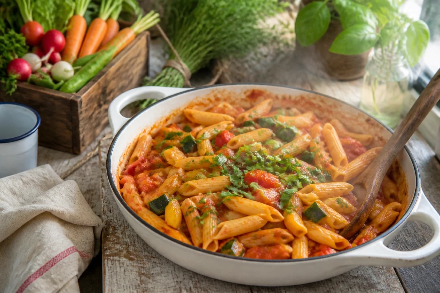 Etape 5 : Finaliser et servir — One pot pâtes complètes : 5 légumes, une casserole