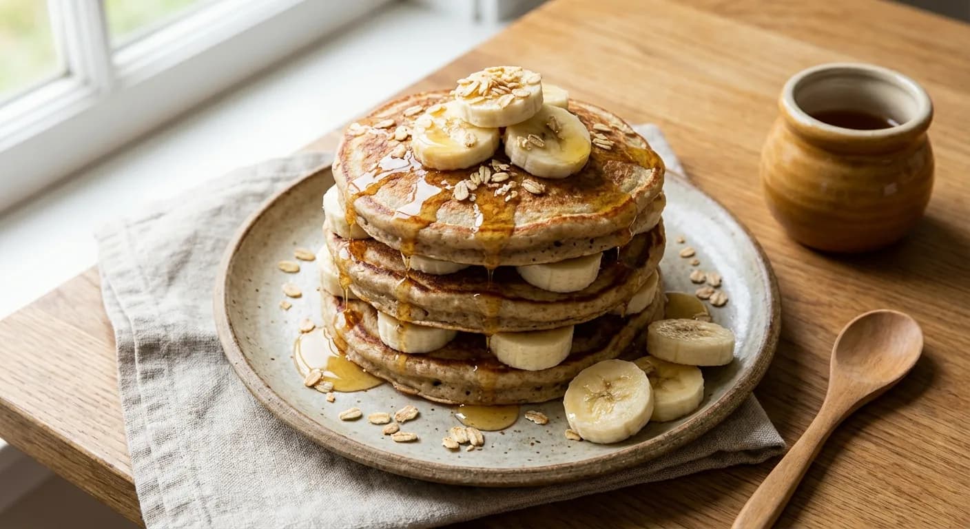 Pancakes moelleux avoine & banane
