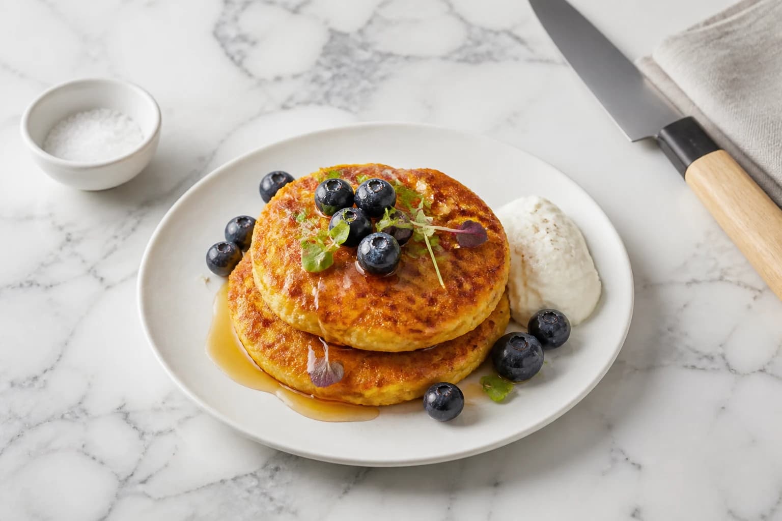 Etape 4 : Dresser et servir — Pancakes patate douce sans gluten : 3 ingrédients pour une texture moelleuse