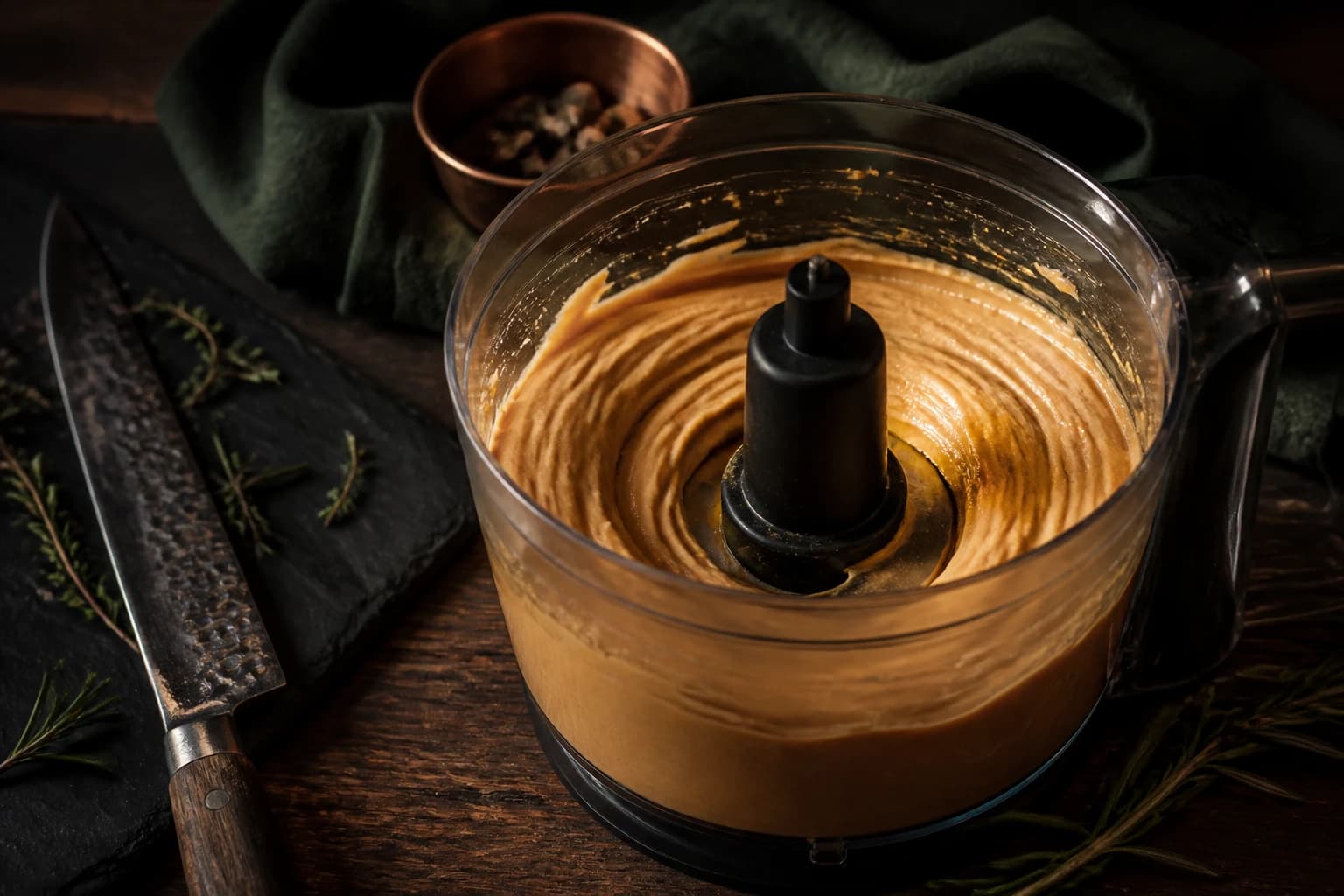 Etape 2 : Mixer le beurre de cacahuète — Pâte à tartiner chocolat cacahuète façon Reese's