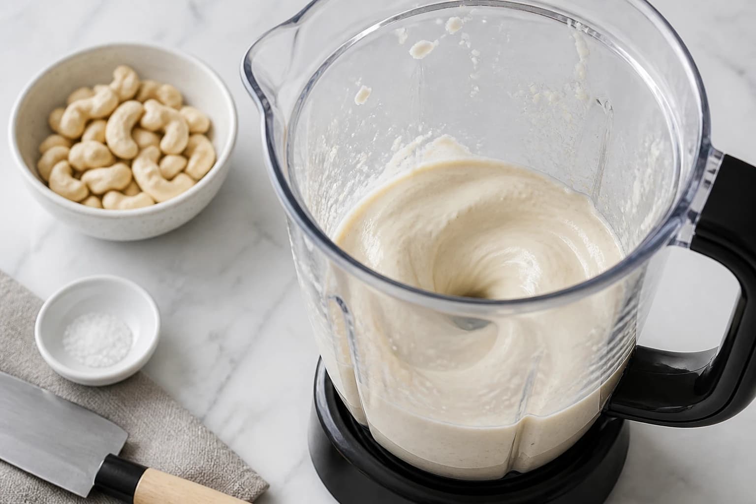 Etape 3 : Mixer jusqu'à obtenir une texture onctueuse — Pâte à tartiner chocolat blanc vegan onctueuse