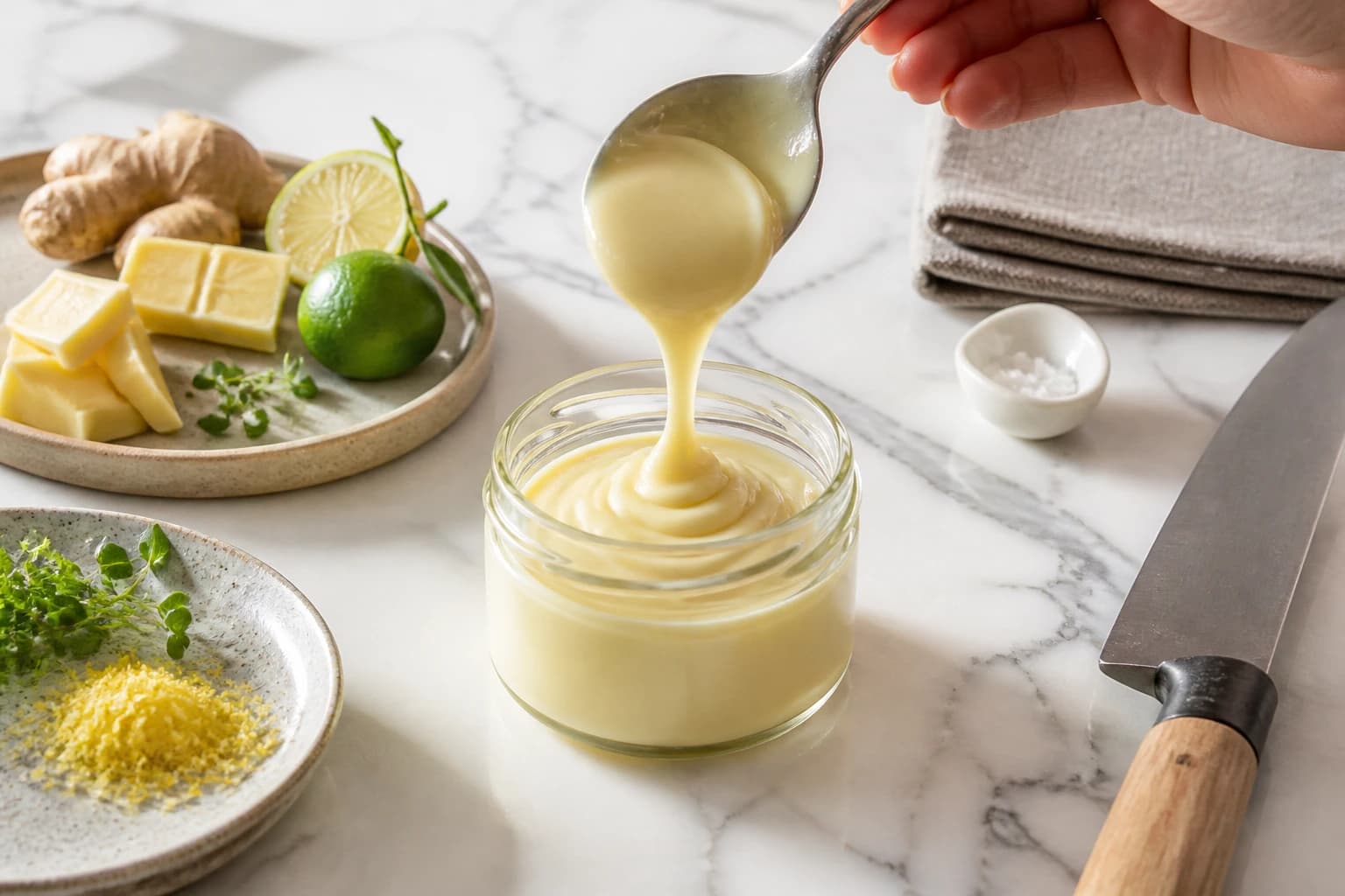 Etape 4 : Mettre en pot et faire cristalliser — Pâte à tartiner chocolat blanc vegan onctueuse