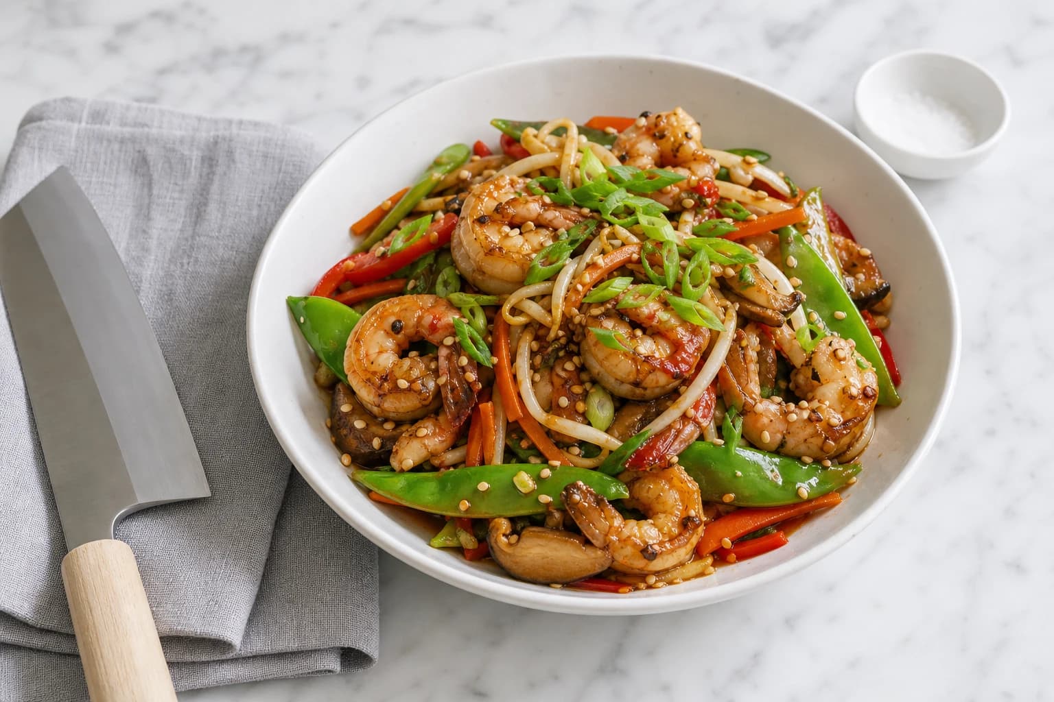 Gambas wok sauce soja : express et léger