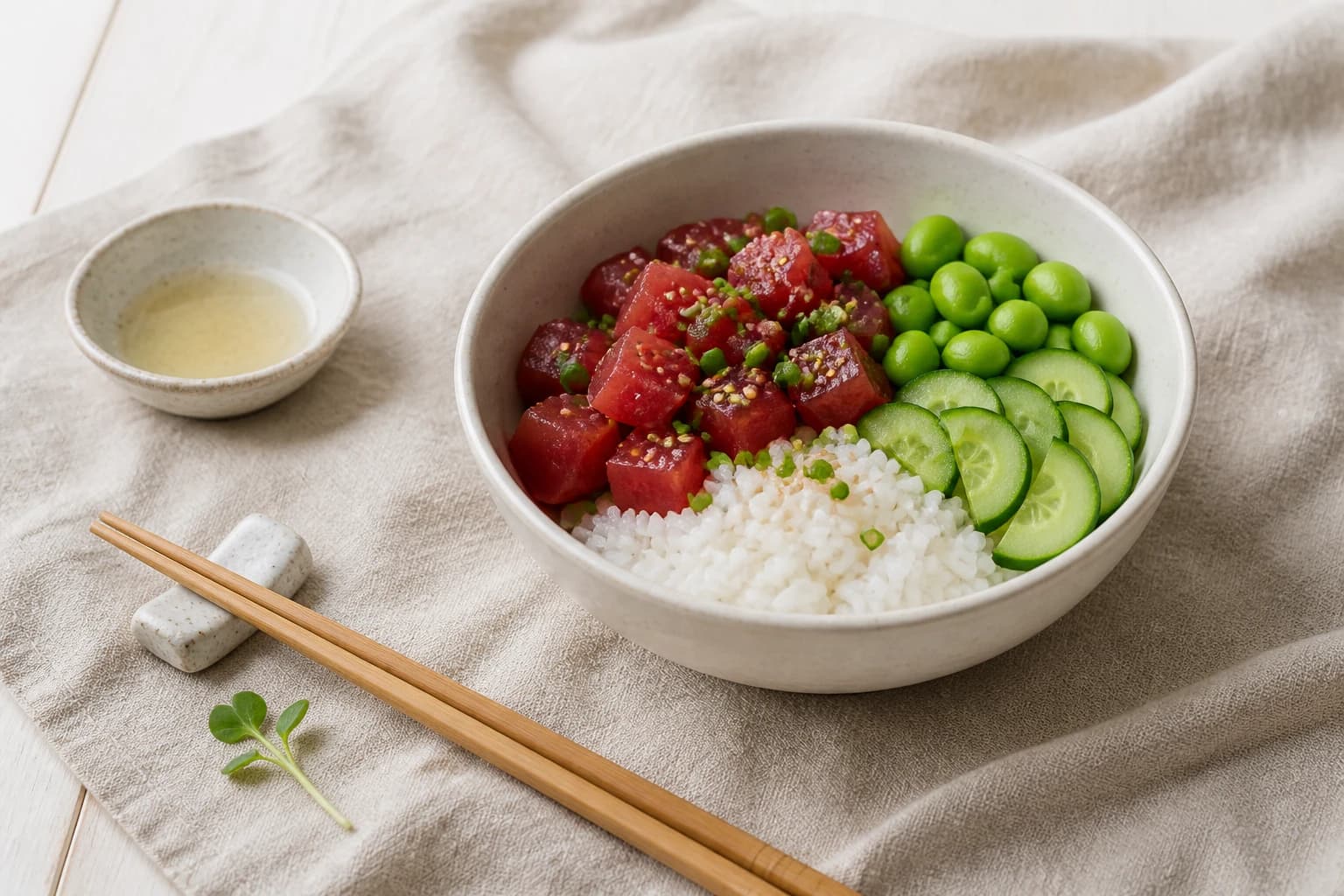 Etape 1 : Préparer le riz vinaigré — Poke bowl thon, edamames & concombre