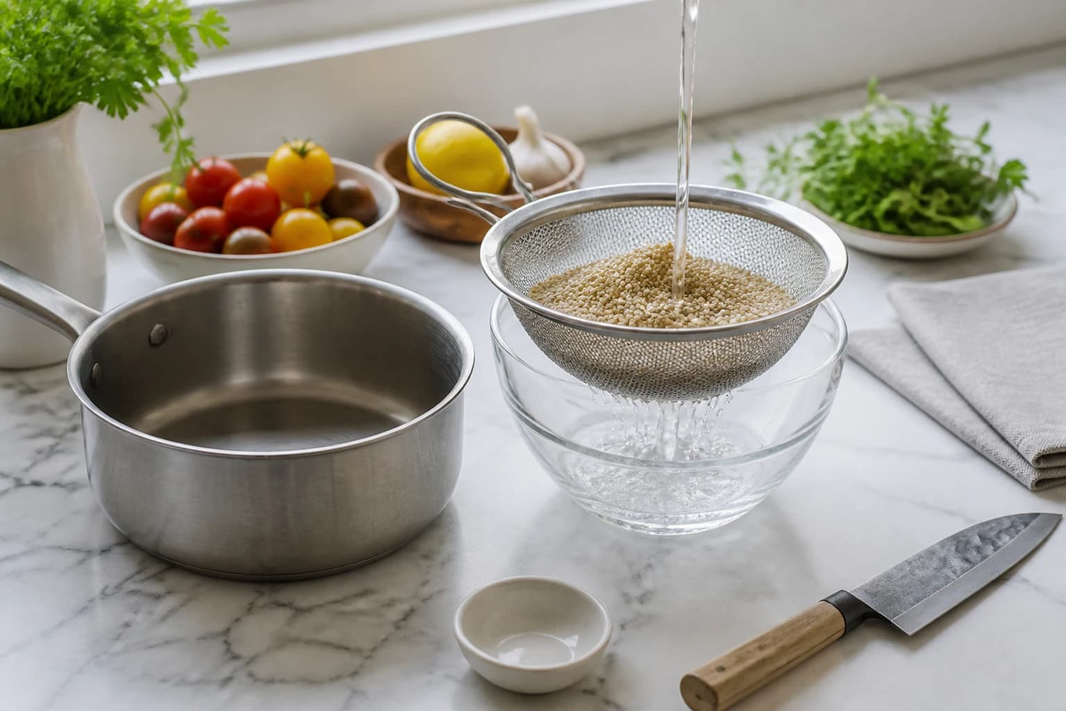 Etape 1 : Rincer et torréfier le millet — Porridge millet pomme cannelle : 7 bienfaits nutritionnels en 25 min