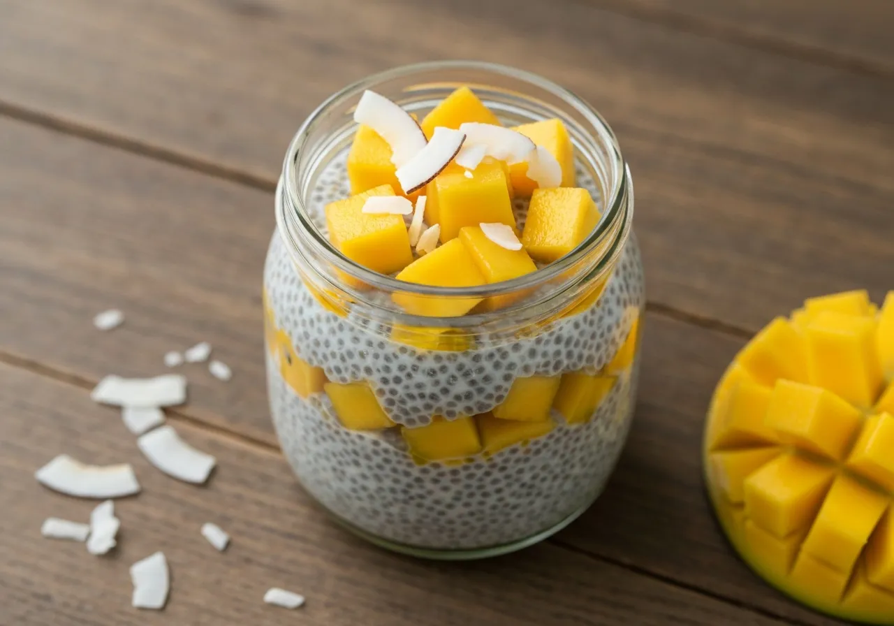 Pudding de chia mangue & coco