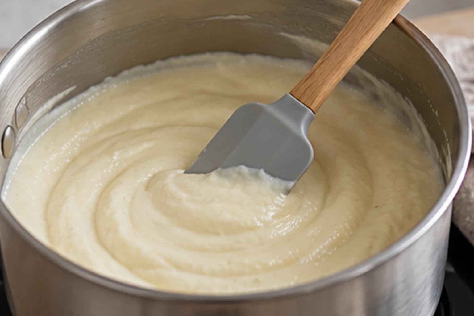Etape 4 : Réchauffer et servir — Purée de chou-fleur façon mousseline légère