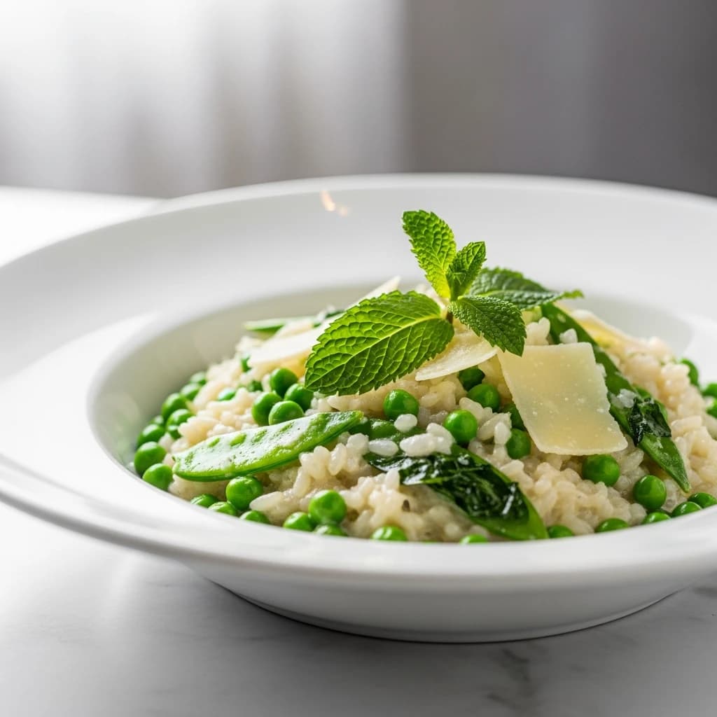 Risotto Petits Pois Menthe (380 kcal, 30 min)