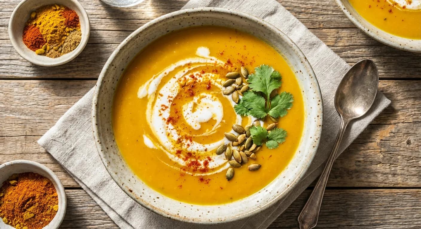 Velouté butternut, coco & curry