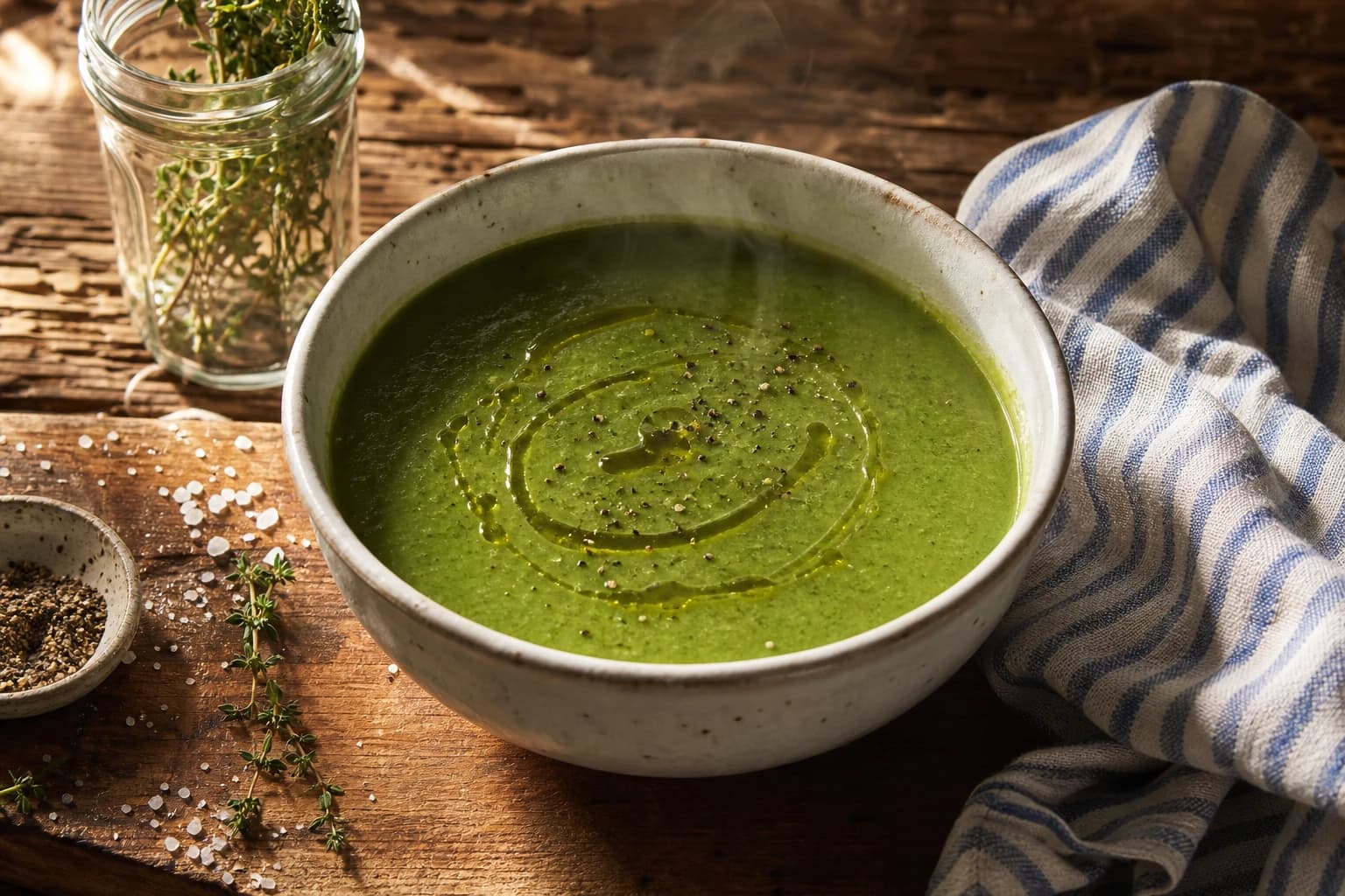 Soupe détox légumes verts minceur